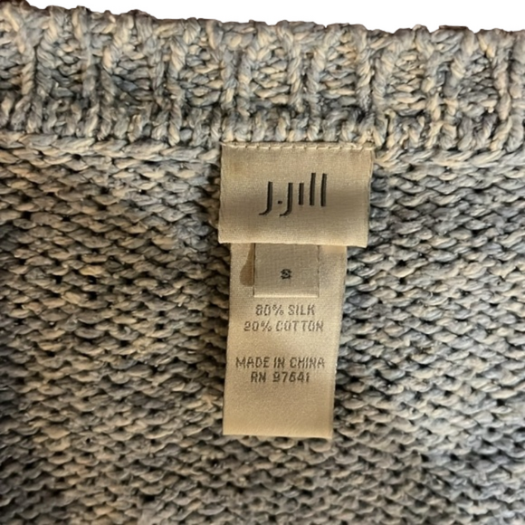 size small j. jill light grey sweater - Picture 3 of 3